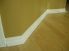 a section of refinished baseboard